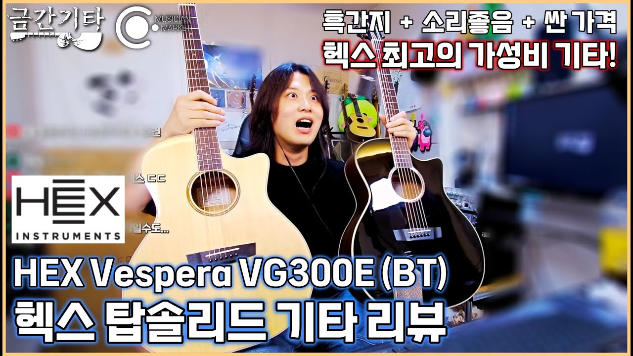 HEX Vespera VG300E / VG300E BT 기타 리뷰 [금간기타_Fragile Guitar]