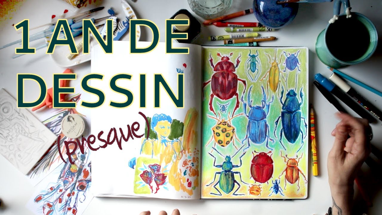 Sketchbook tour 2022 à 2023 - presque un an de dessin