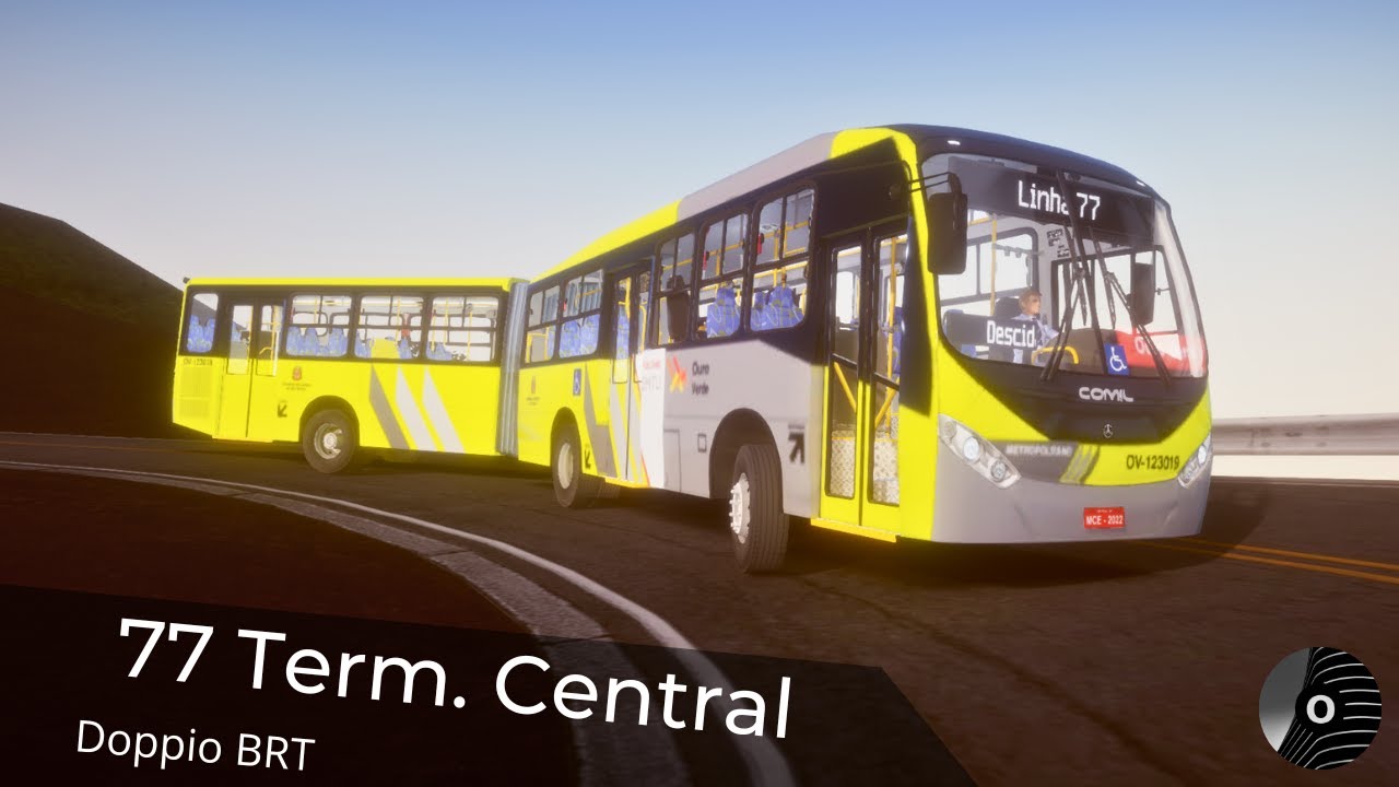 77 TERM. CENTRAL com o COMIL DOPPIO BRT (MB O-500MA) da CAPELLINI! Proton Bus Simulator