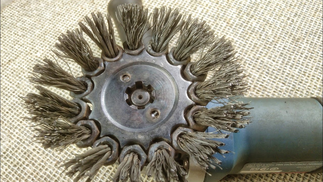 How to make a less vibration wire brush for angle grinder | DIY tool