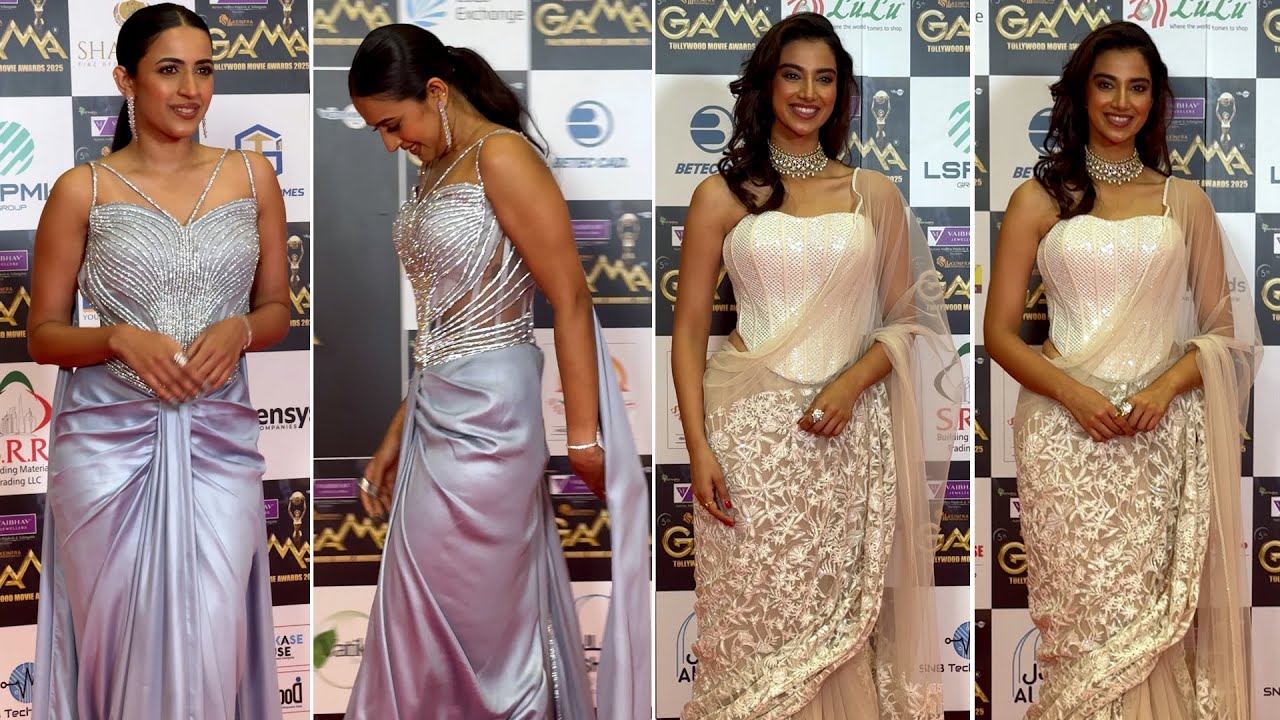 Meenakshi Chaudhary & Niharika Konidela Visuals @ Gama Awards 2025 Sharjah Expo Centre in Dubai