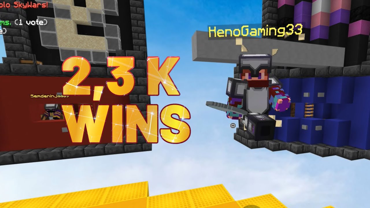Reaching 2,3 k Cubecraft Skywars wins! [MONTAGE]