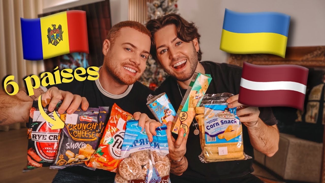 EXPERIMENT&Aacute;MOS COMIDA DE 6 PA&Iacute;SES PELA PRIMEIRA VEZ! *caixa mist&eacute;rio* 🎁 