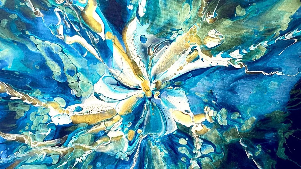 AMAZING! Blow, Flick & Spin with Amsterdam Pearl Paints / Acrylic Pouring / Fluid Art Tutorial