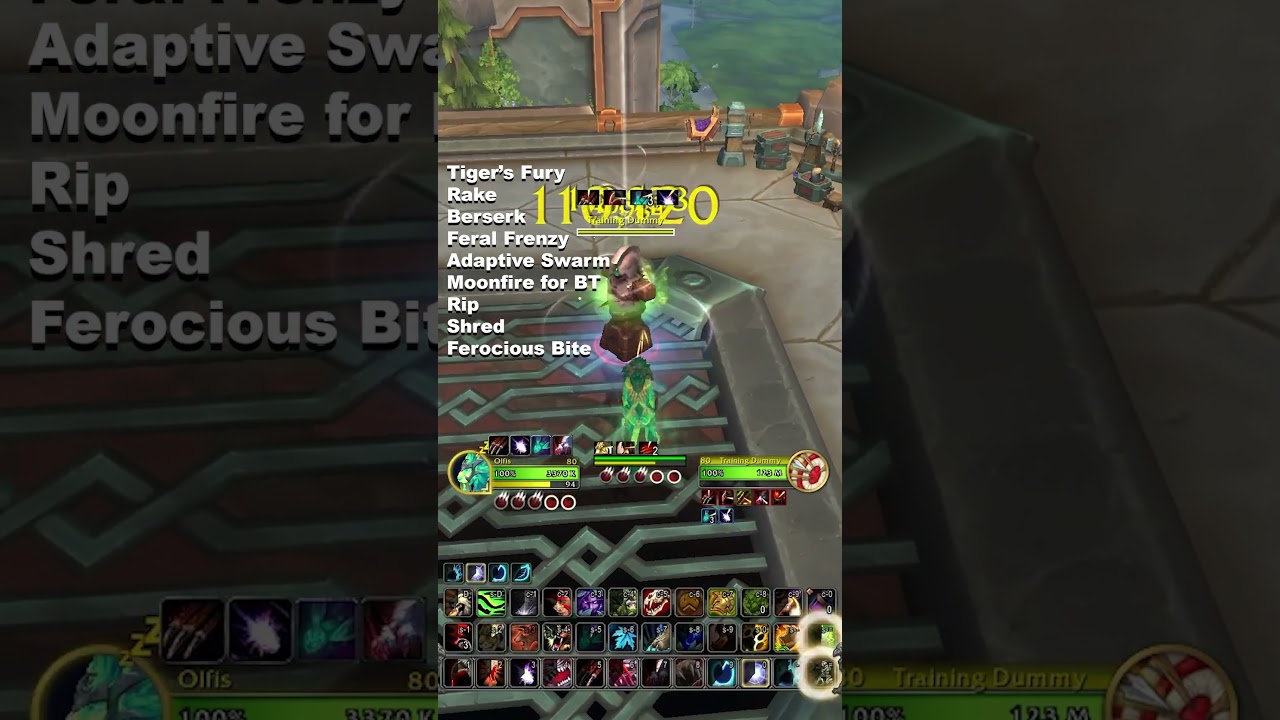 Feral Druid PvP Opener 11.0 (World of Warcraft: The War Within)  #worldofwarcraft #feraldruid
