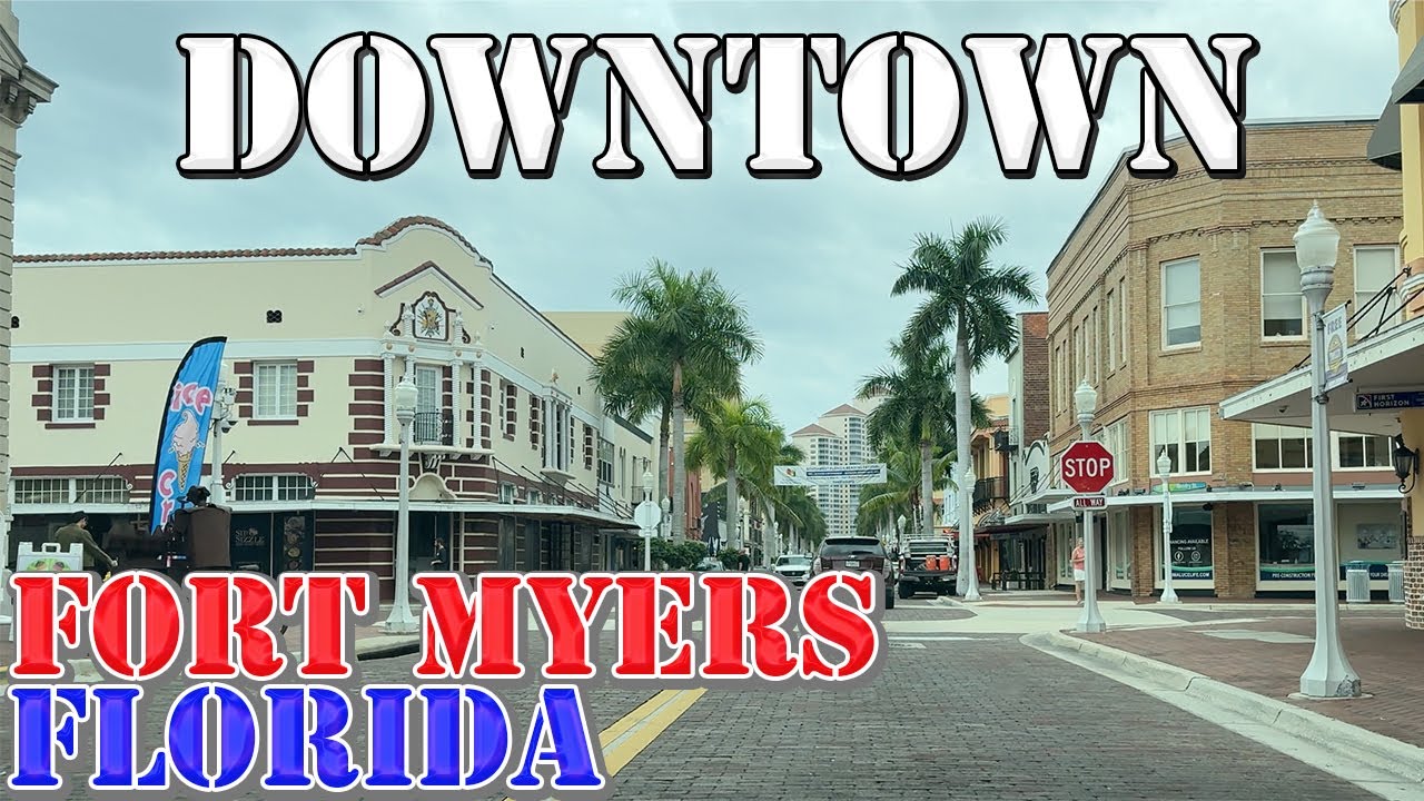 Fort Myers - Florida - 4K Downtown Drive - 2024