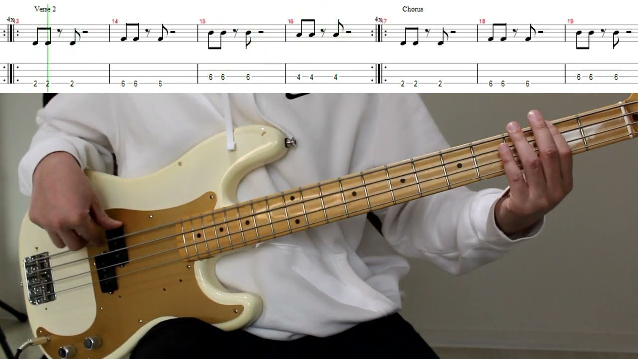초보자도 쉽게 연주 할 수 있는 그 곡! Maroon 5 - Sugar / Beginner Version / BASS / TAB / Score