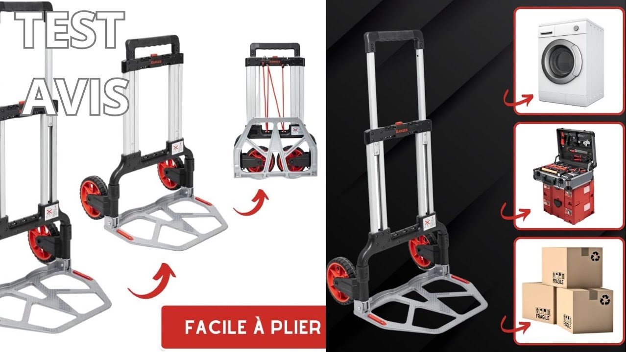 🥇 HANGER - Diable Pliable en Aluminium capacité 125 kg - Test & Avis (2025)
