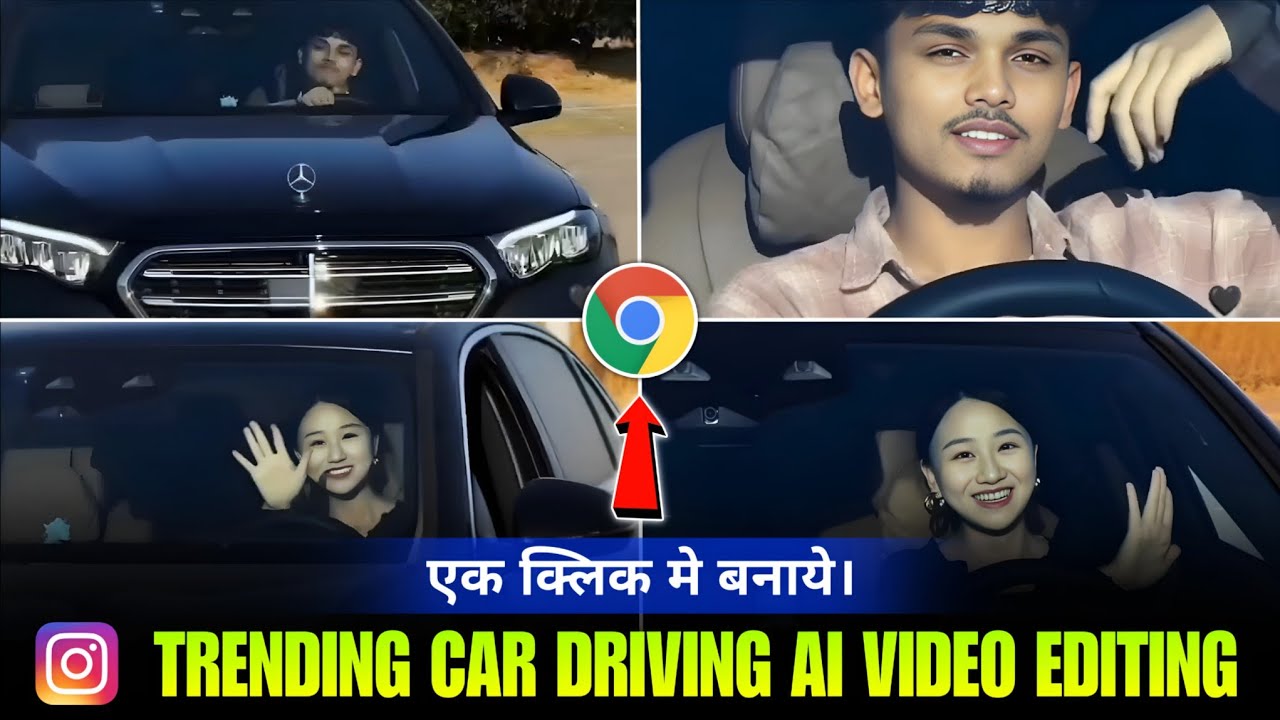 Trending Car Driving Ai Video Editing | Instagram Trending Pata Chalega Song Reels Editing 