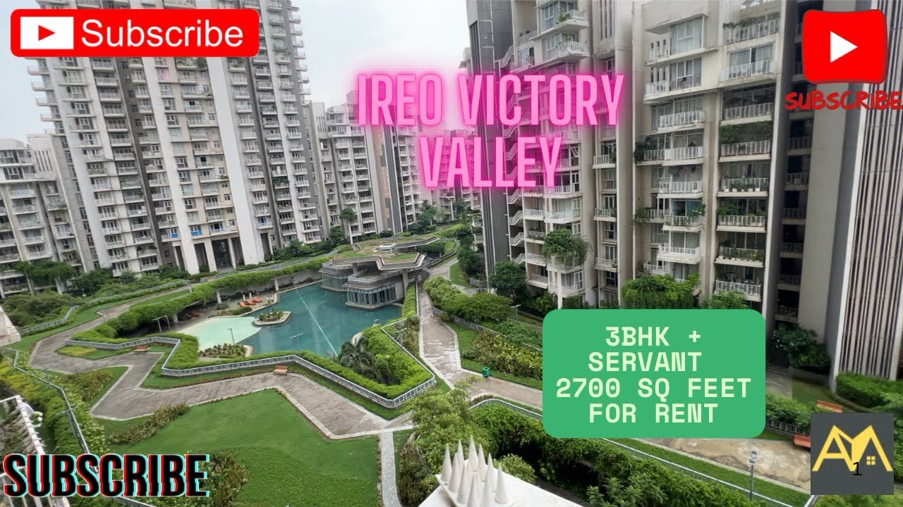 Luxury Apartment for Rent in Gurgaon Sector 67 Ireo Victory Valley, 3BHK+S 2700 Sq Feet 📞 9310028616