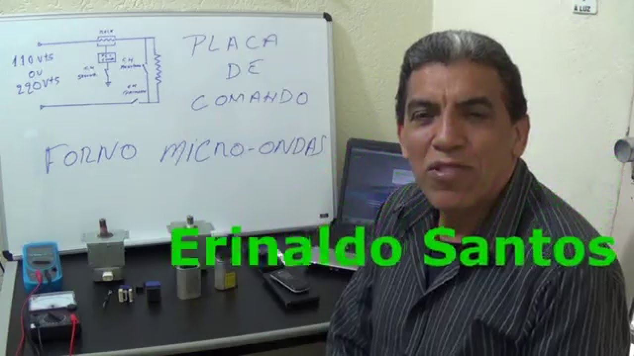 Forno Micro-ondas vídeo 02 testes magnétron, diodo, micro chaves