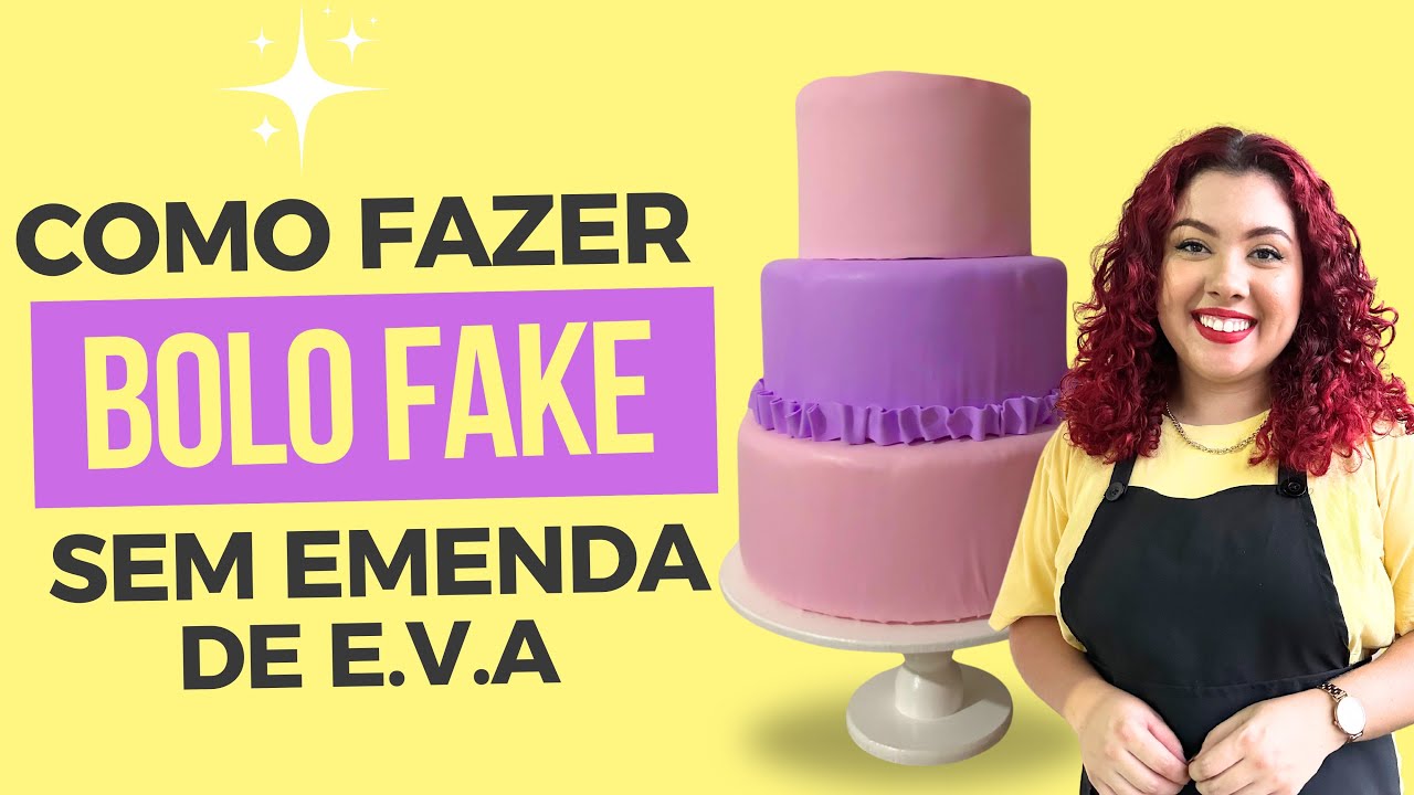 COMO FAZER BOLO FAKE SEM EMENDA DE E.V.A