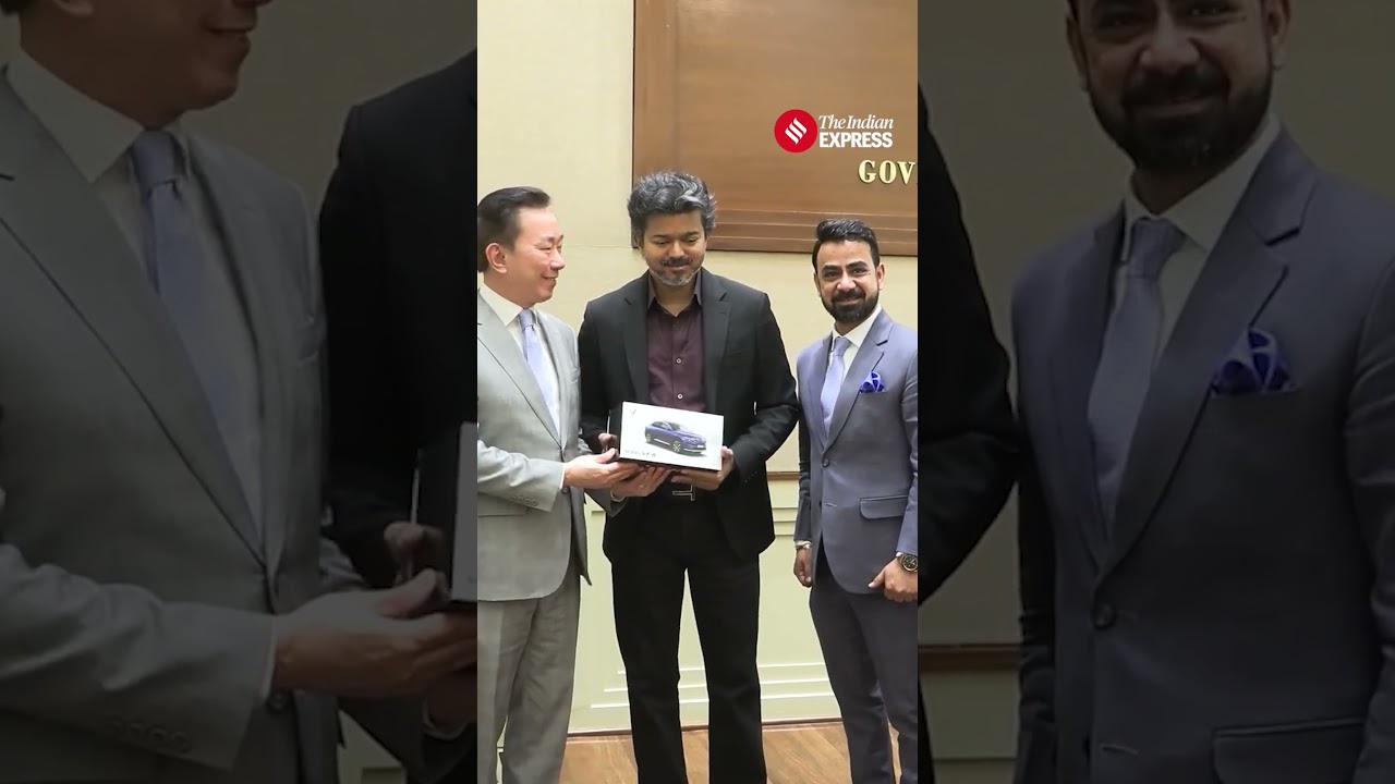 CM C. Joseph Vijay Plays With Miniature Toy Car Gifted by Supporters | Heartwarming Moment