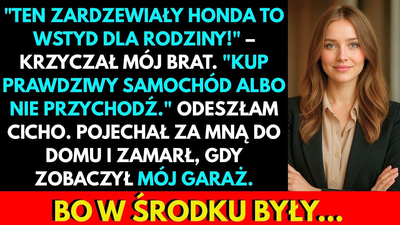 Brat Powiedział: „Przestań Nas Ośmieszać Tym Tanim Samochodem” — Dopóki Nie Zobaczył Garażu