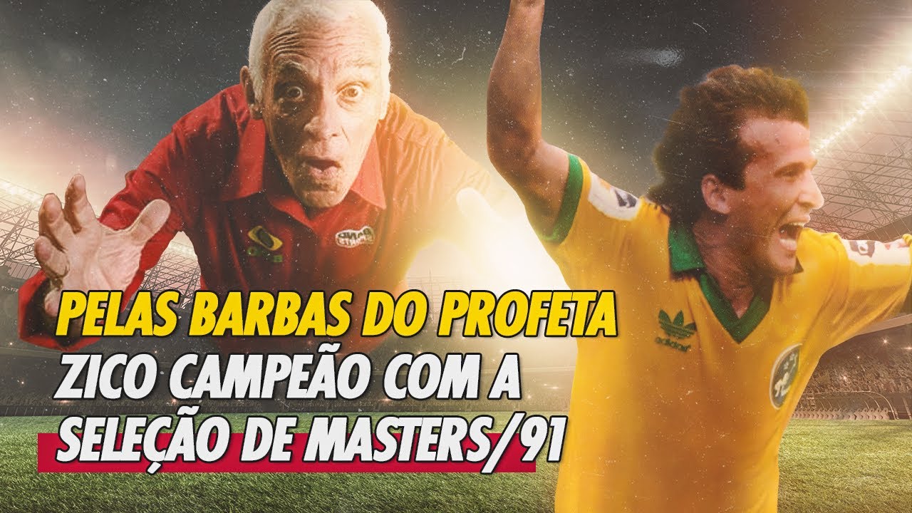Brasil arrepia a Argentina! Golaço de Zico na seleção de masters e Luciano do Valle foi o treinador!
