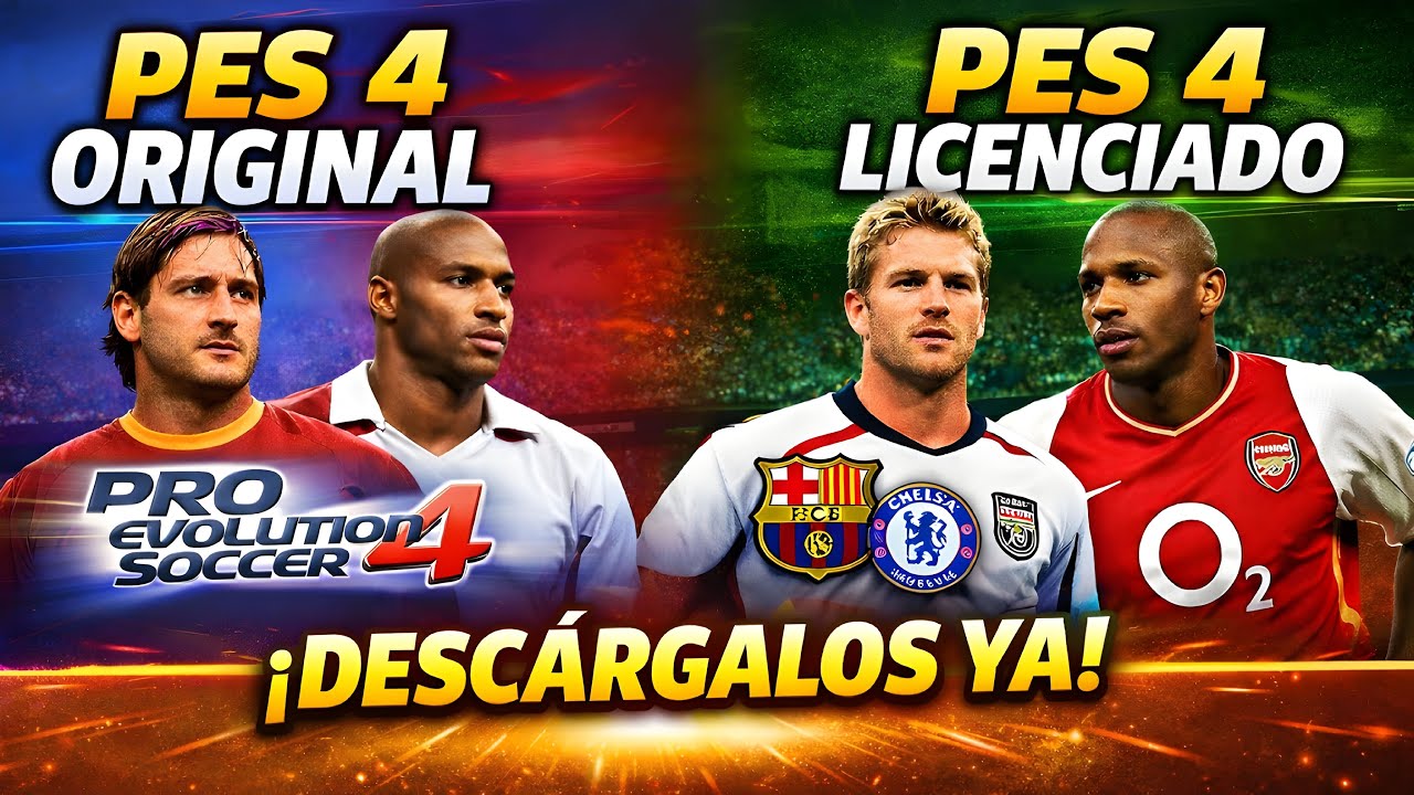 PES 4 Original y Licenciado 🔥 | Desc&aacute;rgalos y Revive el Cl&aacute;sico