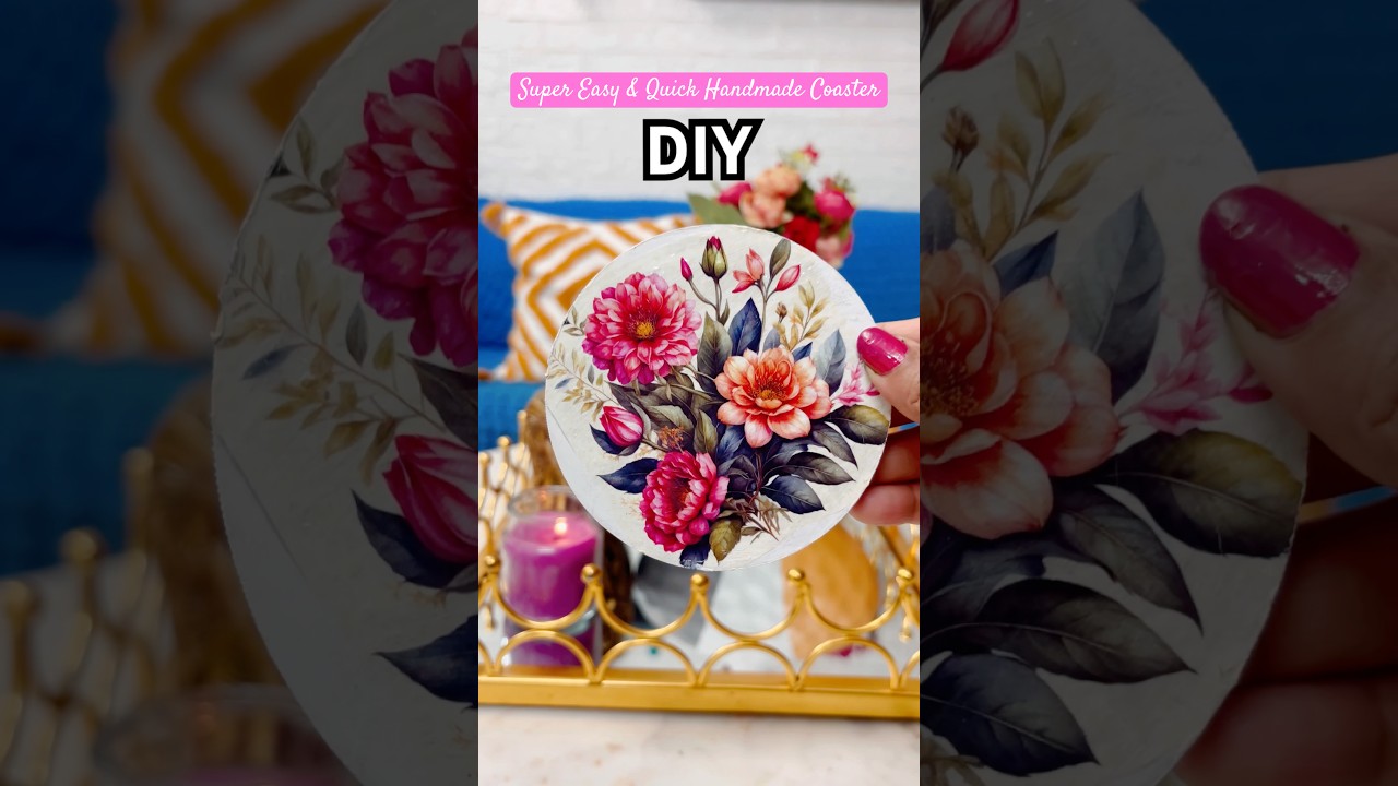 Super Easy & Quick Handmade coasters DIY ideas using Transfer Sheet | DIY Coaster