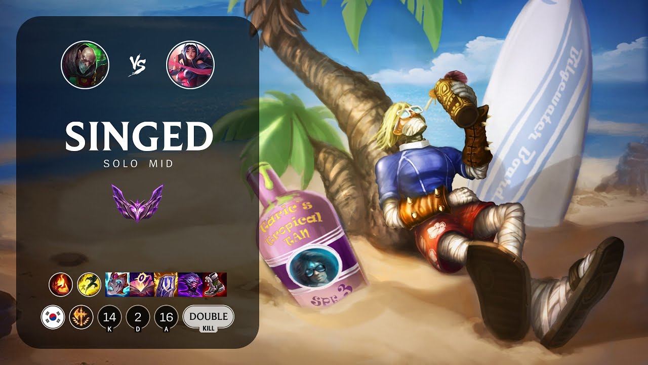 Singed Mid vs Irelia - KR Master Patch 14.7