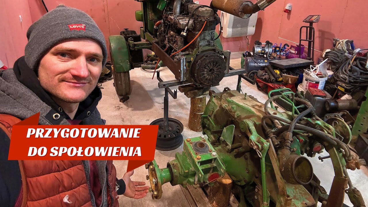JOHN DEERE Z SILNIKIEM BIZONA #19 PRZYGOTOWANIA DO SPOŁOWIENIA SILNIKA ZE SKRZYNIĄ