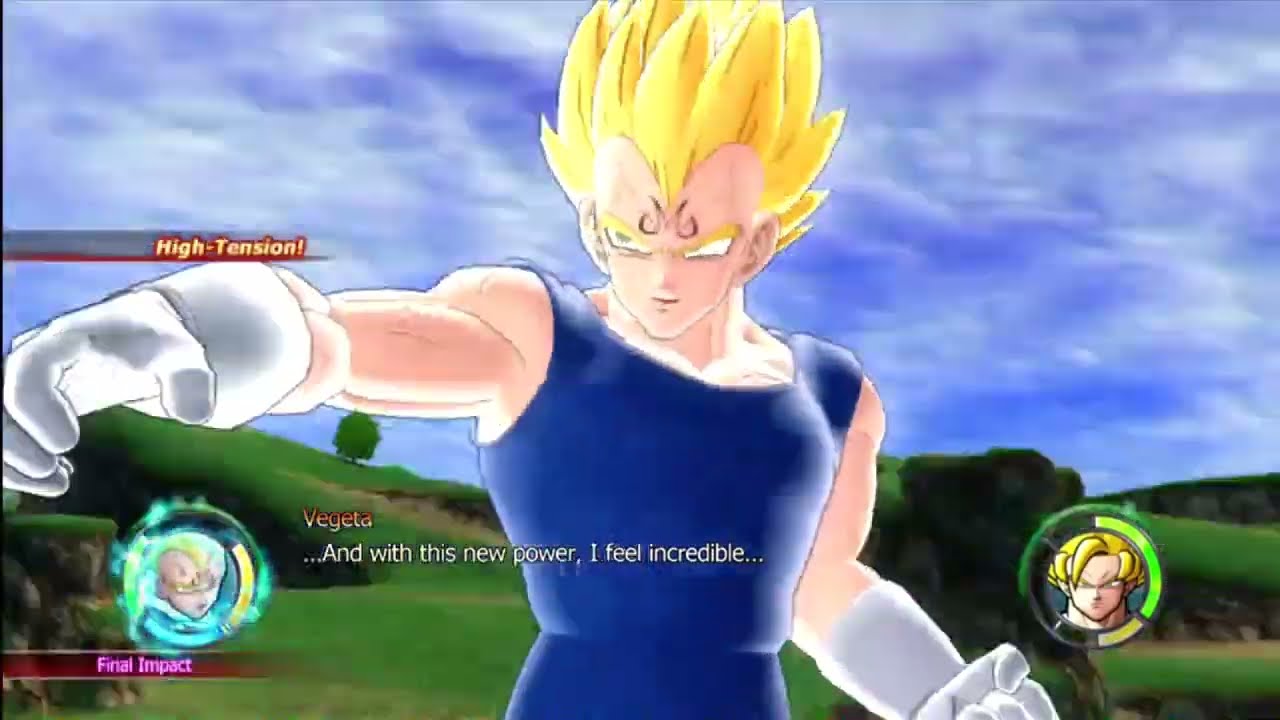 Dragonball Z Raging Blast 2 - Majin Vegeta VS SSJ2 Goku
