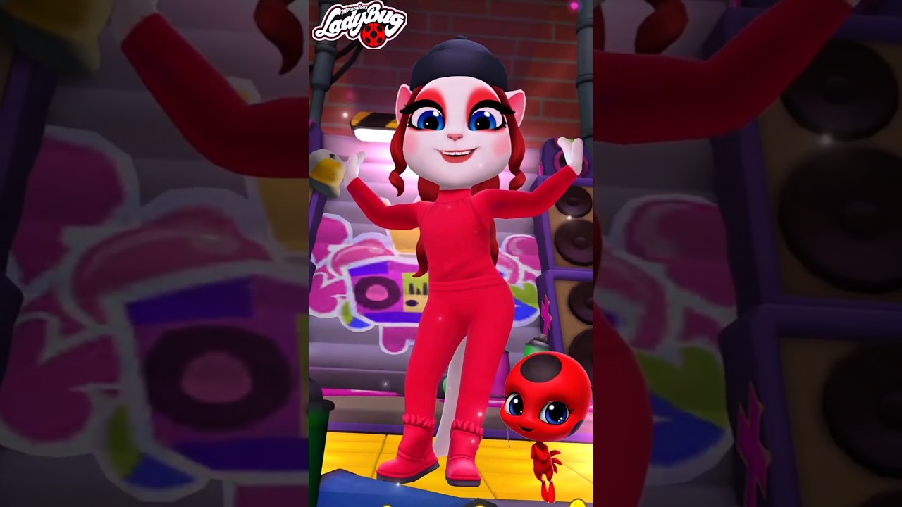 Miraculous ladybug Tikki Cosplay Transition ✨️ |My Talking Angela 2#miraculousladybug #tikki#angela2