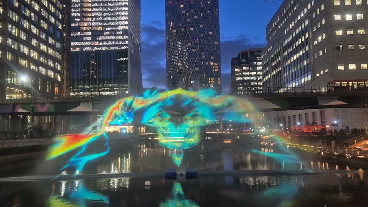 Canary wharf winter lights 