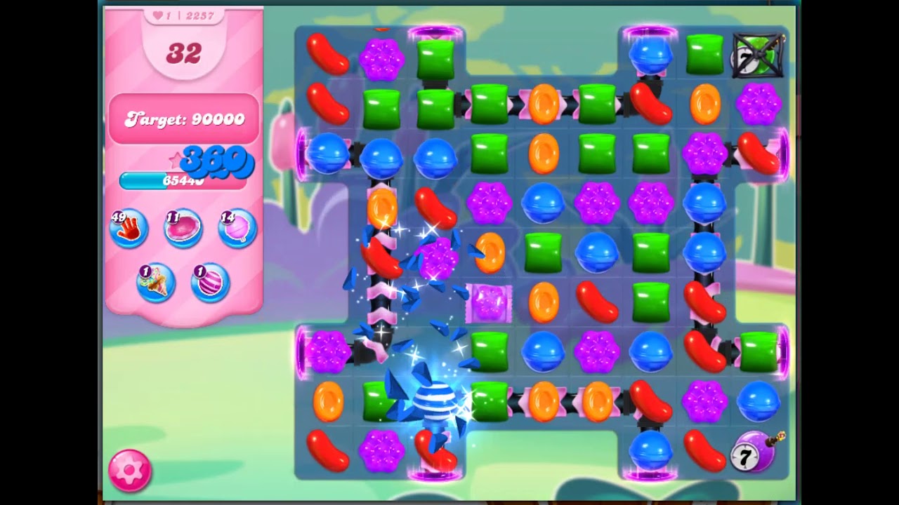 Candy Crush Saga Level 2257 Walk through with out any booster