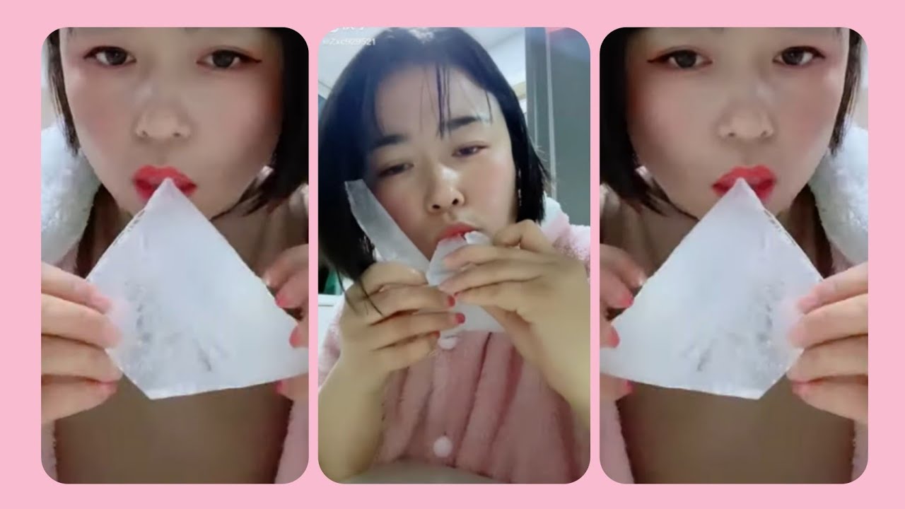 ZXC'S clear hard ice eating asmr 🧊❄️