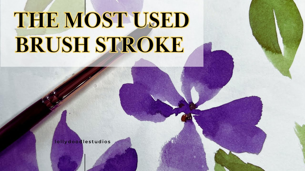 EASY Watercolor Violets| Beginner's Guide to Learn Brush Strokes for Petals & Leaves