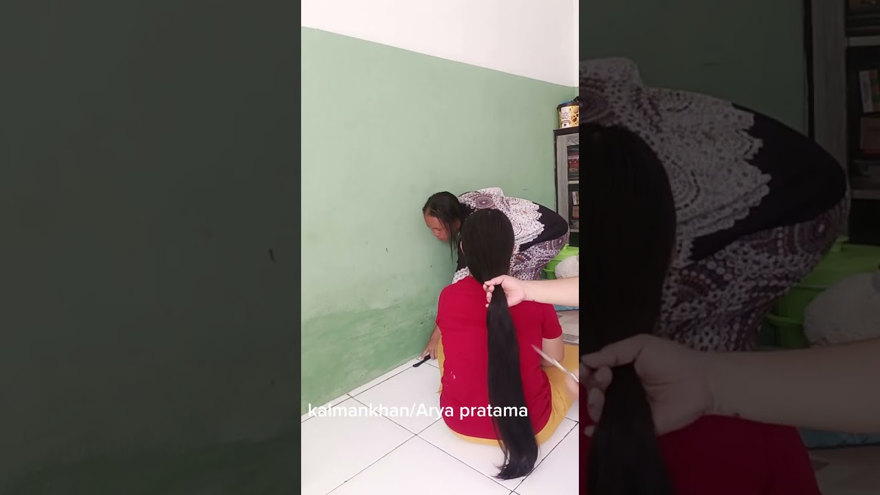 Rambut panjang yang indah dipotong (long haircut women 4) 