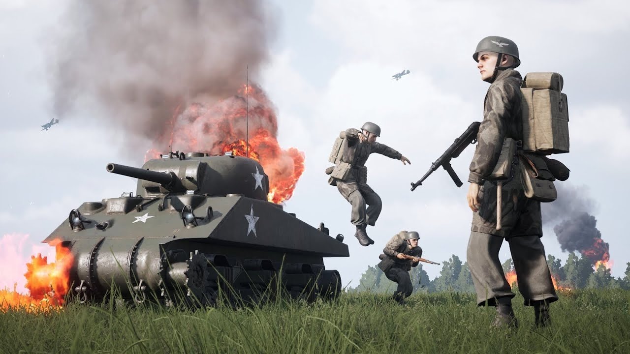 Squad 44 - German Fallschirmjäger ambushing Allied Tanks - 4K