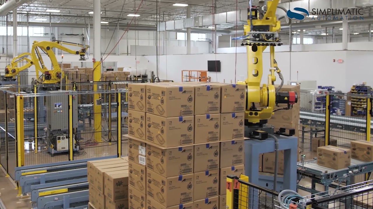 Hi-Tech Robotics Application Integrating Pallet Dispensers, Transfer Cars, Turntables & Drag Chain