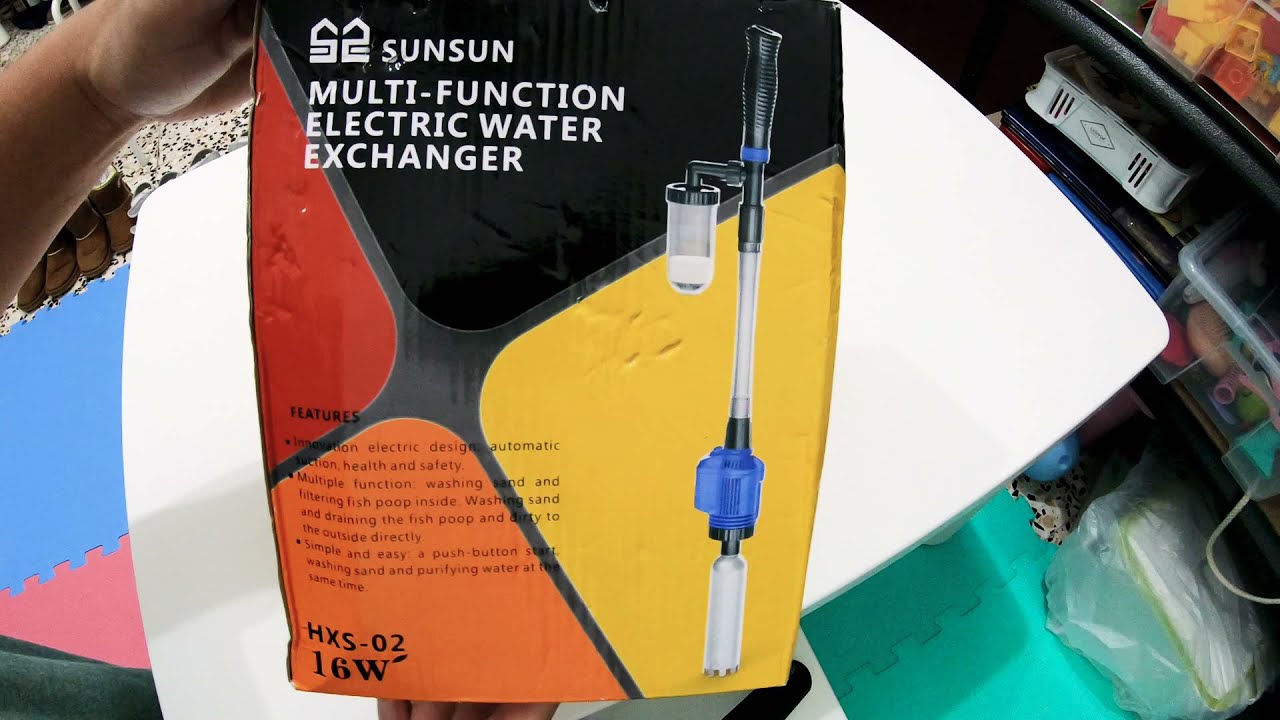 UNBOXING SunSun HXS-02 ELECTRIC syphon sand cleaner