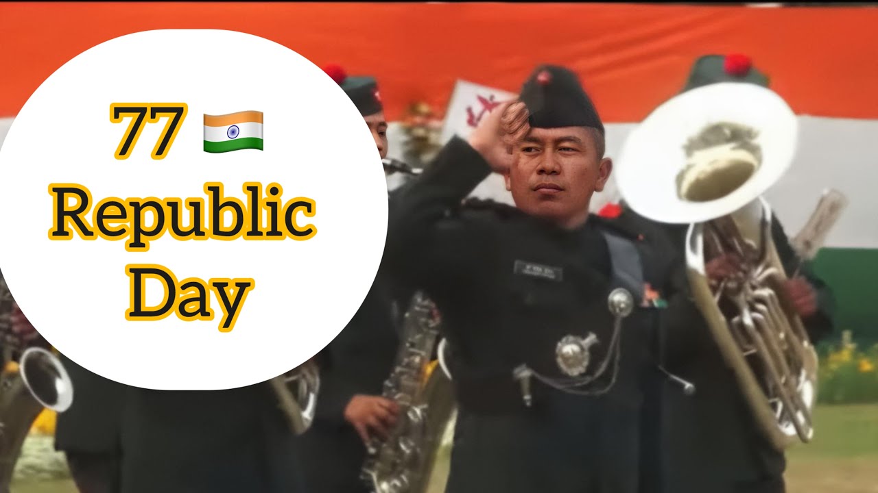 77 Republic day 26 jan 2026 // Indian military band display at ranchi , jharkhand @JharGovTV 
