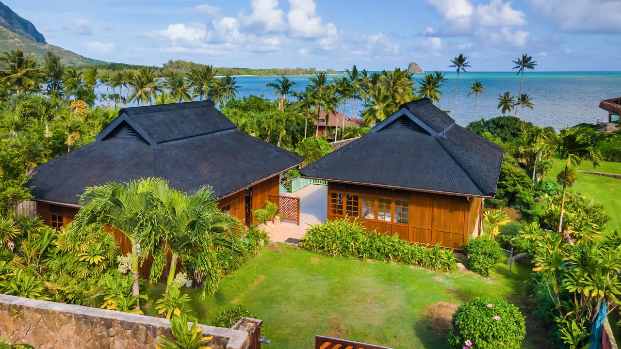 Bali style waterfront home in Kaneohe