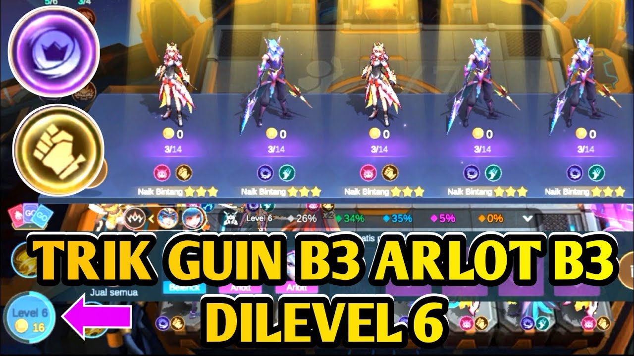 TRIK GUINEVERE B3 ARLOT B3 DILEVEL 6 PAKE COMMANDER VALE TERBARU||DIJAMIN BERHASIL BOSS||MCGG 