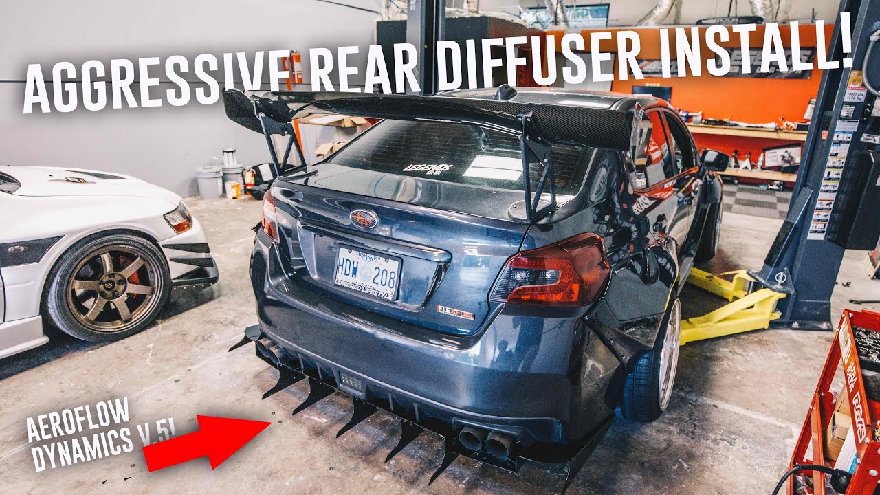 WIDEBODY WRX GETS AGGRESSIVE REAR DIFFUSER! *AEROFLOW DYNAMICS INSTALL*
