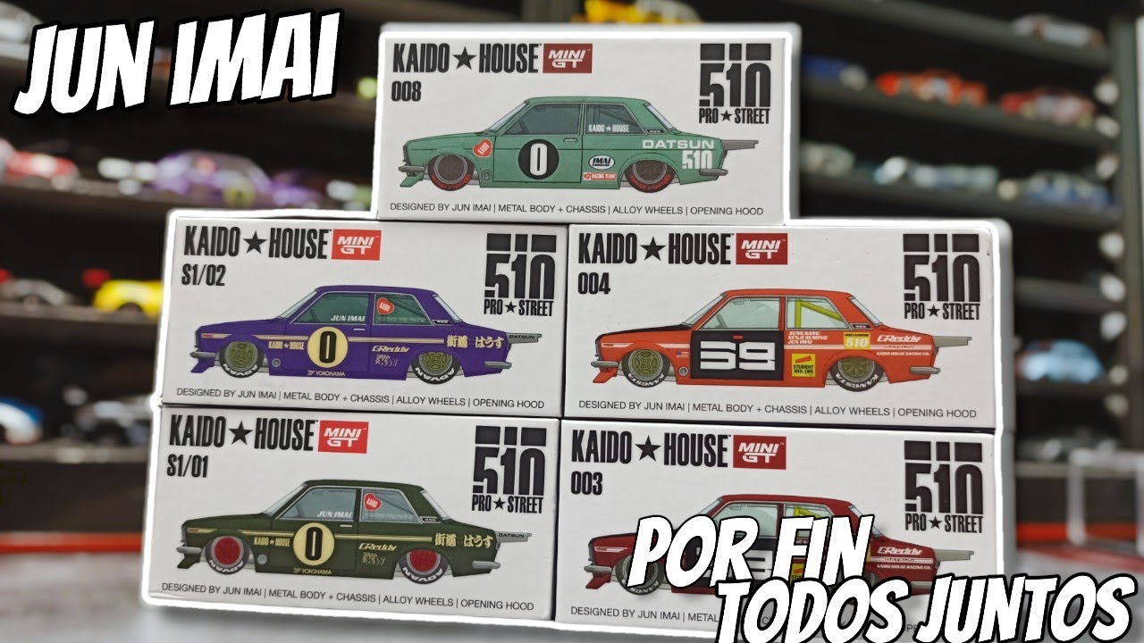 POR FIN TENGO TODAS LAS VARIANTES DE ESTA GRAN COLABORACIÓN/ DATSUN 510 PRO STREET DE MINI GT