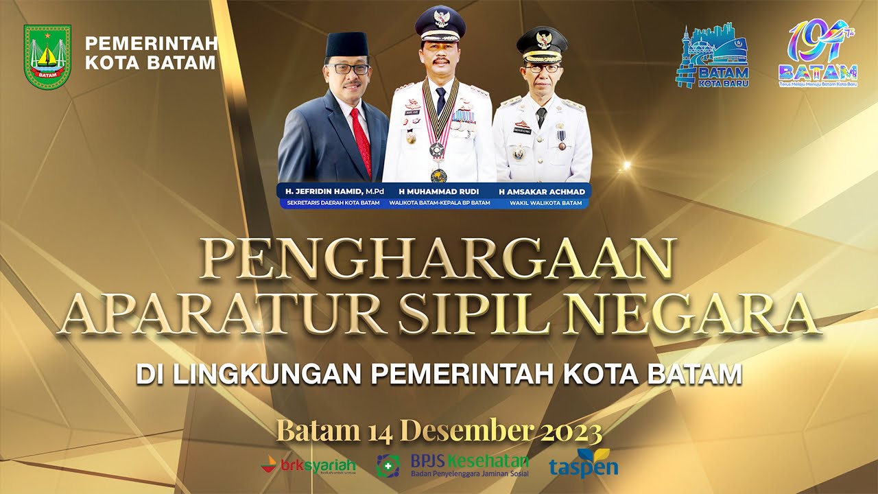 Pemberian Penghargaan Bagi ASN di Lingkungan Pemerintah Kota Batam Tahun 2023