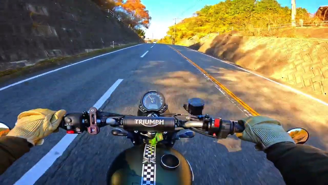 TRIUMPH Scrambler900 sound Autumn leaves and winding roads/紅葉とワインディングロード