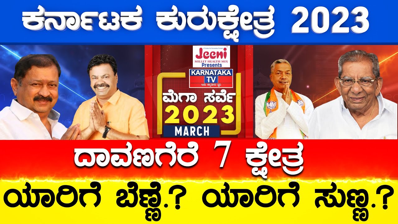 ದಾವಣಗೆರೆ 7 ಕ್ಷೇತ್ರಗಳಲ್ಲಿ ಬೆಣ್ಣೆ ಯಾರಿಗೆ.? | Karnataka TV March Survey 2023 | Davanagere | KarnatakaTV