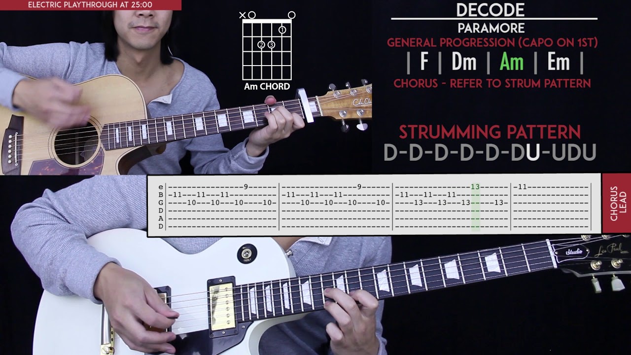 Decode Guitar Cover - Paramore 🎸 |Tabs + Chords|