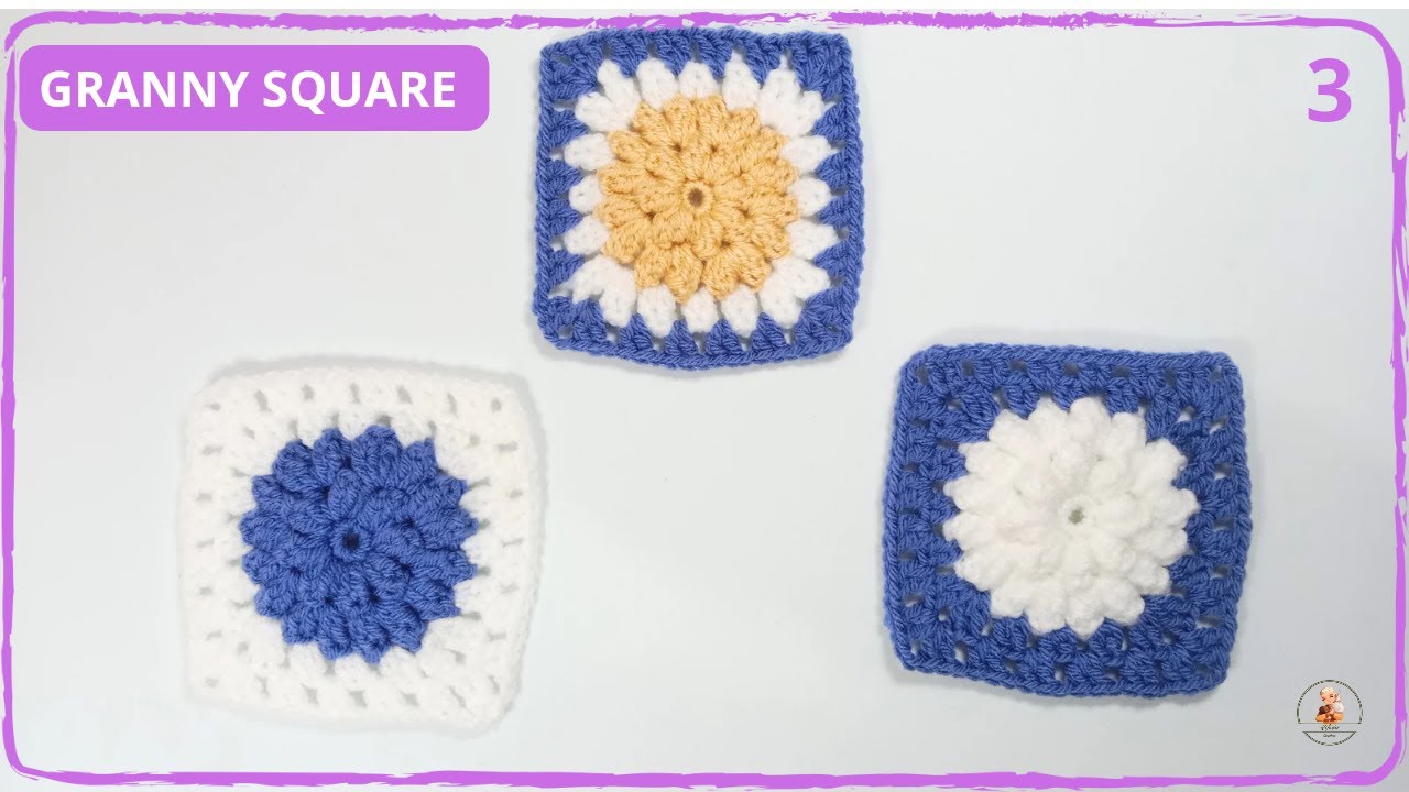 GRANNY SQUARE 3 A CROCHET