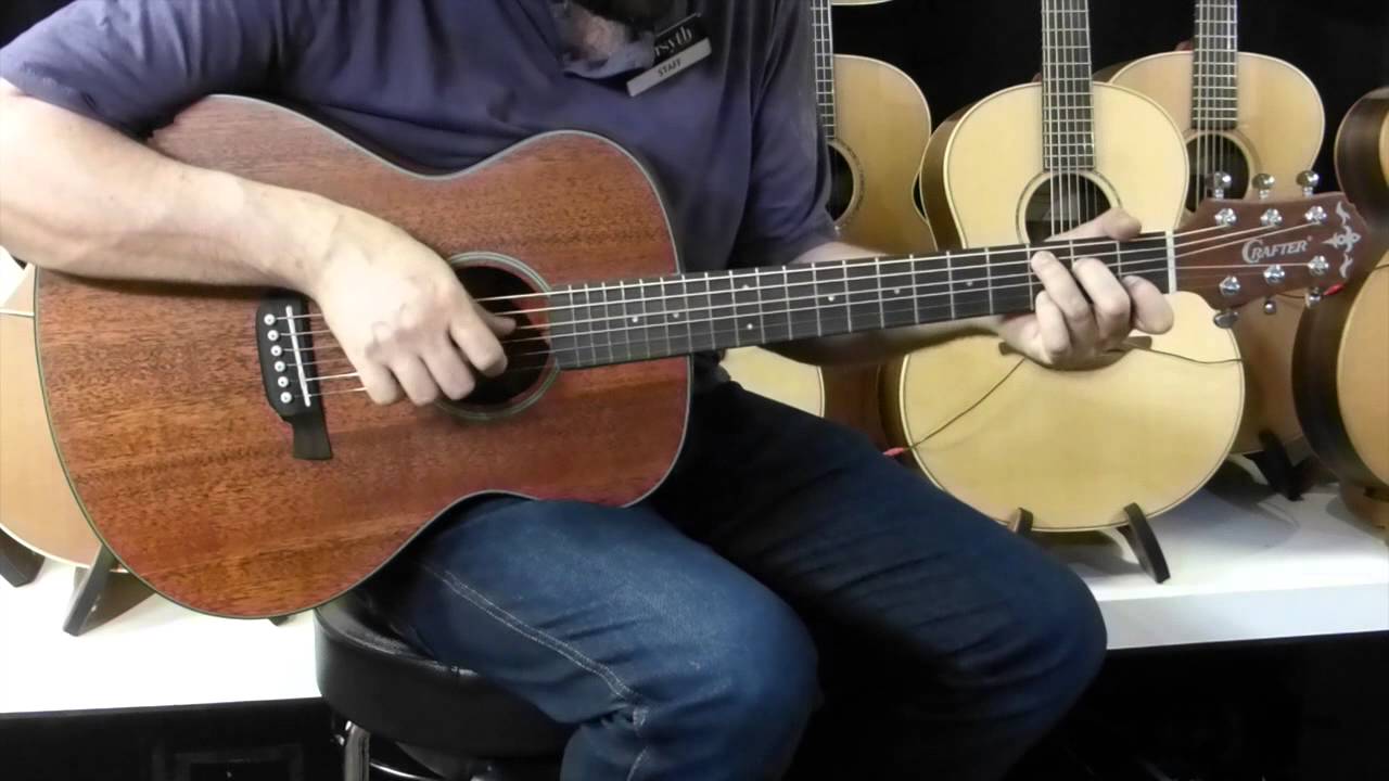 Crafter LITE Cast A MH/BR Acoustic Guitar demo