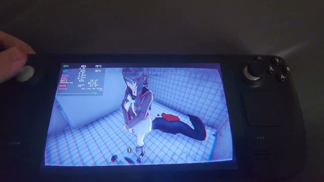 Yandere Simulator on Steam Deck 512GB (1980's mode)