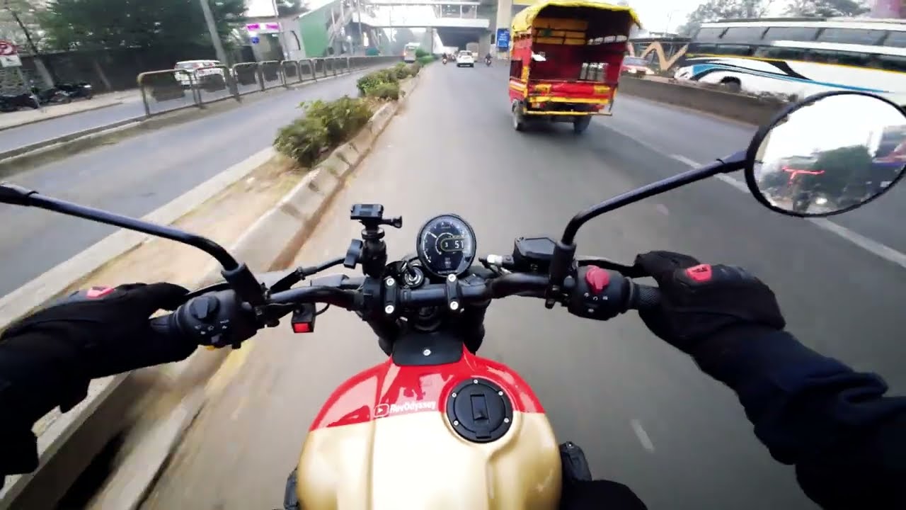 Royal Enfield Guerrilla 450 PURE STOCK Exhaust Sound 🔥 | POV Ride ASMR (No Music)