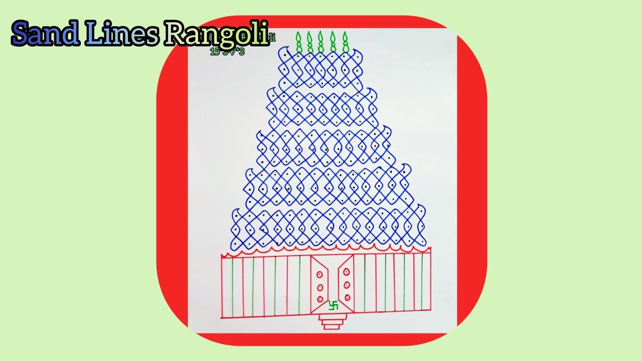 15*3-7*3 Dot Traditional Temple Rangoli 🌻🪻🙏 | Must Try  this Margazhi month |@sandlines_rangoli 