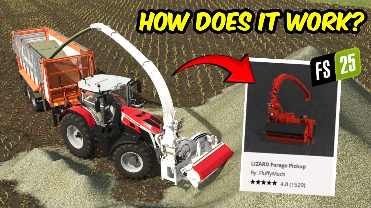 🚜 How Does the LIZARD Forage Pickup Work? | FS25 Guide