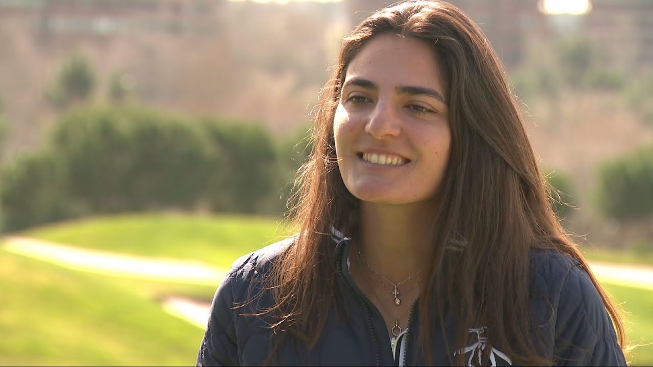 Con CAROLINA LÓPEZ-CHACARRA antes de debutar en un torneo de la LPGA como profesional 