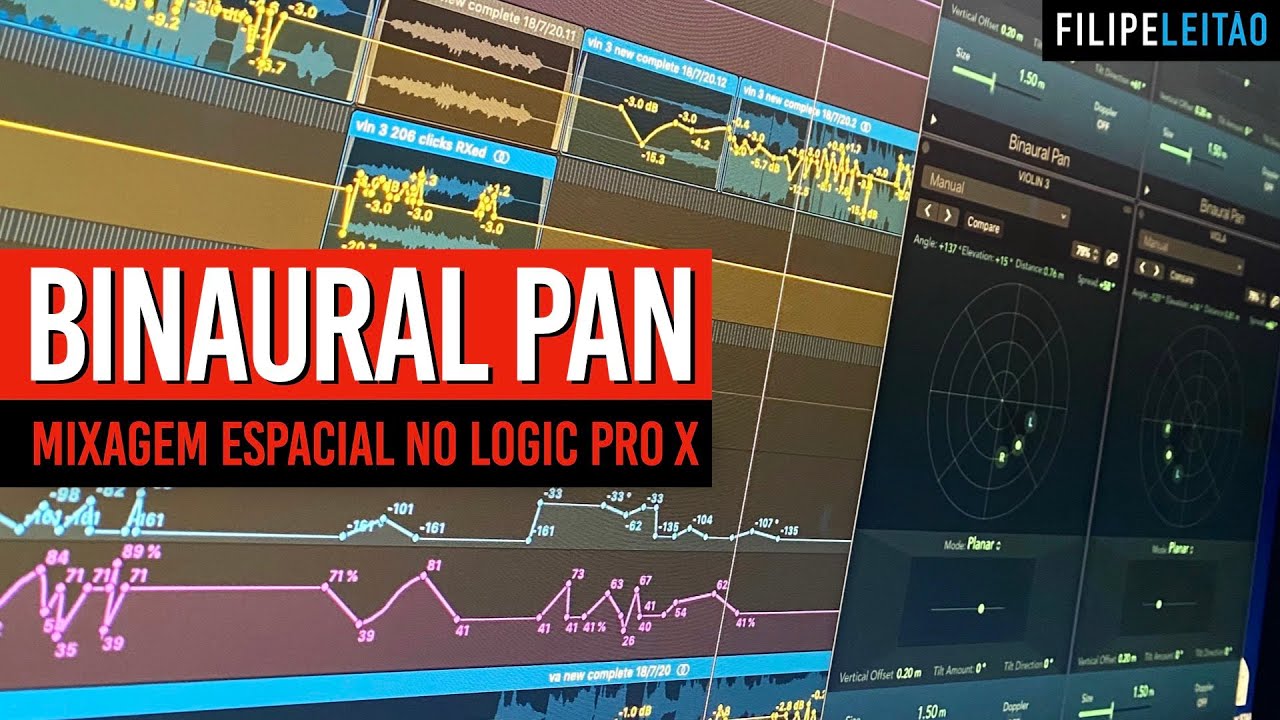 Mixagem espacial com BINAURAL PAN no Logic Pro X | Filipe Leitão